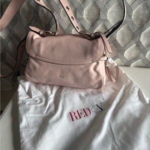 Red Pink Crossbody Bag with Adjustable Strap